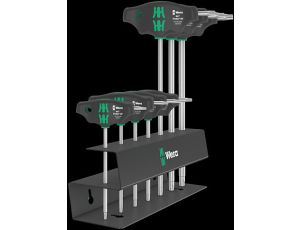 Wera - Zestaw wkrętaków do śrub z gniazdem TORX® 467/7 TORX® HF Set 2 z rękojeścią poprzeczną i funkcją przytrzymywania, 7 części - 05023456001