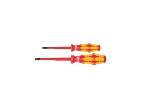 Wera - Zestaw wkrętaków Kraftform Plus Seria 100 165 iS PZ/S # 1 + 2. Ze zredukowaną średnicą trzpienia, 2 części - 05006470001