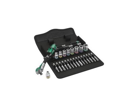 Wera - 8100 SA 9 Grzechotka Zyklop Speed 1/4' w zestawie calowym, 28 części - 05004019001