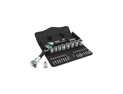 Wera - 8100 SB 9 Grzechotka Zyklop Speed 3/8' w zestawie calowym, 29 części - 05004049001