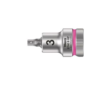 Wera - 8740 B HF Klucz nasadowy Zyklop 3/8' do śrub z gniazdem sześciokątnym HF z funkcją przytrzymywania - 05003030001