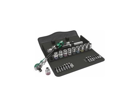 Wera - 8100 SC 9 Grzechotka Zyklop Speed 1/2' w zestawie calowym, 28 części - 05004079001