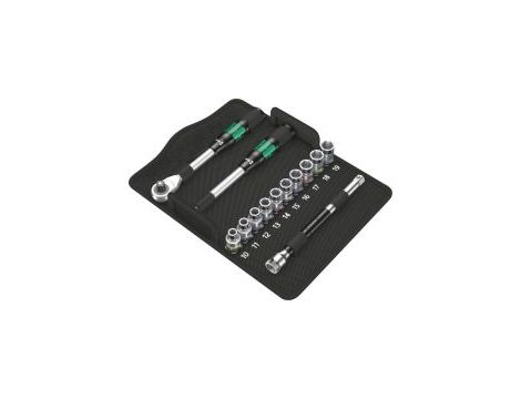 Wera - 8006 SC 1 Grzechotka Zyklop Hybrid 1/2' w zestawie metrycznym, 13 części - 05004090001