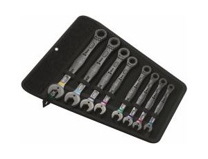 Wera - Zestaw kluczy płasko-oczkowych z grzechotką 6000 Joker 8 Imperial Set 1, calowy, 8 części - 05020012001