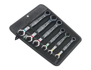 Wera - Zestaw kluczy płasko-oczkowych z grzechotką i kluczy płaskich dwustronnych 6000/6002 Joker 6 Set 1, 6 części - 05020022001