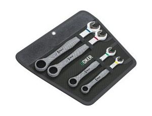 Wera - Zestaw kluczy płasko-oczkowych z grzechotką 6000 Joker 4 Set 1, 4 części - 05073290001