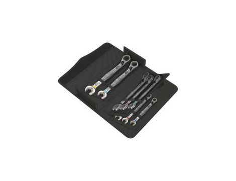 Wera - Zestaw kluczy płasko-oczkowych z grzechotką 6001 Joker Switch 8 Imperial Set 1, calowy, 8 części - 05020093001