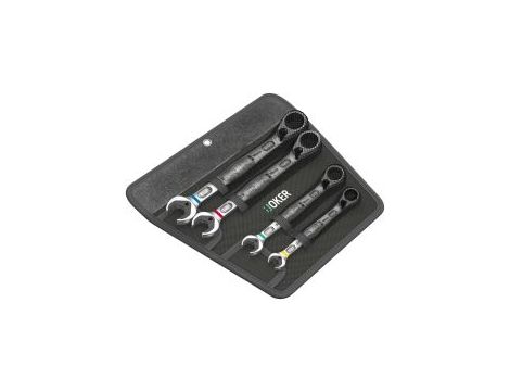 Wera - Zestaw kluczy płasko-oczkowych z grzechotką 6001 Joker Switch 4 Set 1, 4 części - 05020090001