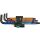 Wera - 950/9 Hex-Plus Multicolour 1 Zestaw kluczy trzpieniowych z końcówką kulistą, BlackLaser, metrycznych, 9 części - 05022089001