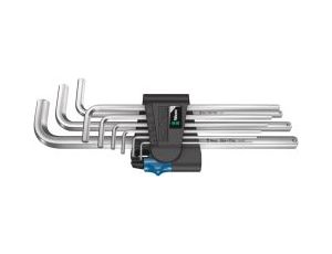 Wera - 950/9 L Hex-Plus HF 1 Zestaw kluczy trzpieniowych, chromowanych, metrycznych, z funkcją przytrzymywania, 9 części - 05022130001
