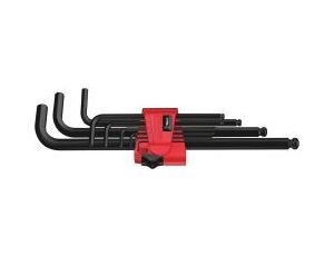 Wera - 950/9 Hex-Plus 6 Zestaw kluczy trzpieniowych z końcówką kulistą, BlackLaser, metrycznych, 9 części - 05022086001