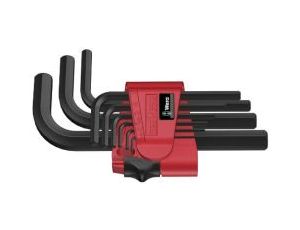 Wera - 950/9 Hex-Plus 7 Zestaw kluczy trzpieniowych krótkich, BlackLaser, metrycznych, 9 części - 05021737001