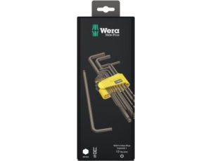 Wera - 950/13 Hex-Plus Imperial 1 SB Zestaw kluczy trzpieniowych z końcówką kulistą, BlackLaser, calowych, 13 części - 05021721001