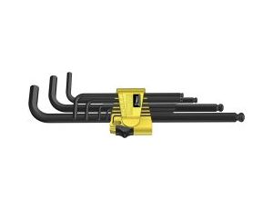 Wera - 950/9 Hex-Plus Imperial 1 Zestaw kluczy trzpieniowych z końcówką kulistą, BlackLaser, calowych, 9 części - 05022171001