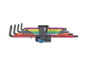 Wera - 967/9 TX XL Multicolour HF 1 Zestaw kluczy trzpieniowych z funkcją przytrzymywania, długich, 9 części - 05024470001 op.= 10 szt.