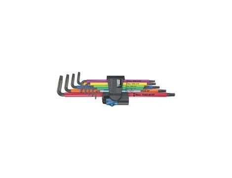 Wera - 967/9 TX XL Multicolour HF 1 Zestaw kluczy trzpieniowych z funkcją przytrzymywania, długich, 9 części - 05024470001 op.= 10 szt.