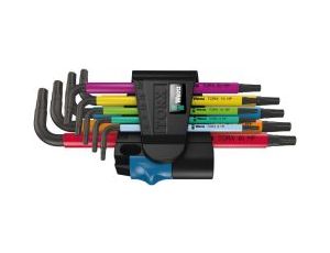 Wera - 967/9 TX Multicolour HF 1 Zestaw kluczy trzpieniowych z funkcją przytrzymywania, 9 części - 05024179001 op.= 10 szt.