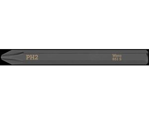 Wera - Bit do śrub i wkrętów z gniazdem krzyżowym Phillips 851 S, do stosowania z wkrętakiem udarowym - 05018161001