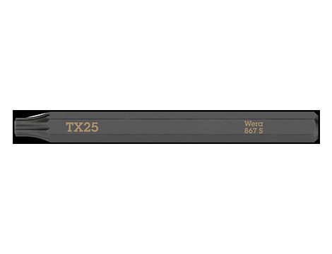 Wera - Bit do śrub i wkrętów z gniazdem TORX® 867 S, do stosowania z wkrętakiem udarowym - 05018167001 op.= 5 szt.