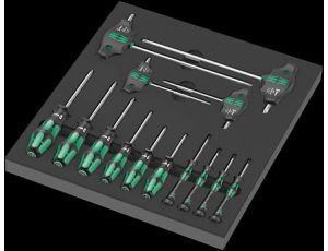 Wera - Wkładka piankowa 9712 z wkrętakami do śrub i wkrętów z gniazdem TORX® z funkcją przytrzymywania, Set 1, 14 części - 05150103001
