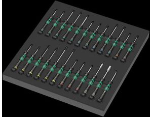 Wera - Wkładka piankowa 9715 zestaw wkrętaków Kraftform Micro, Set 1, 24 części - 05150106001