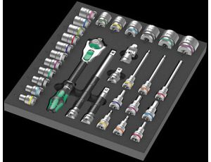 Wera - Wkładka piankowa 9722 Zyklop 1/2' 8000 C, Set 1, 31 części - 05150112001