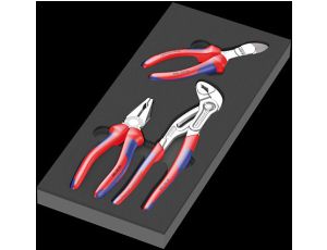 Wera - Wkładka piankowa 9780 ze szczypcami KNIPEX, Set 1, 3 części - 05150180001
