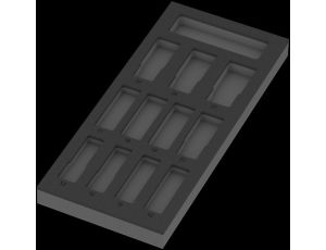 Wera - Wkładka piankowa 9825 Zyklop C, 1/2', zestaw kluczy nasadowych Impaktor Deep Set 1, bez narzędzi - 05137325001