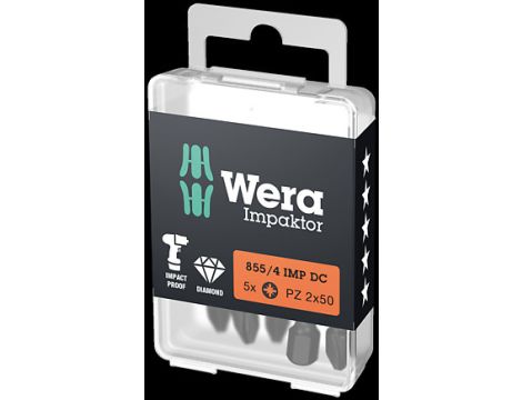 Wera - Bity Impaktor 855/4 IMP DC PZ DIY - 05057662001