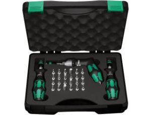 Wera - 7445/46/47 Zestaw wkrętaków dynamometrycznych nastawnych 2,5-55,0 in.lbs., 27 części - 05350451001