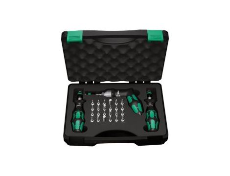 Wera - 7445/46/47 Zestaw wkrętaków dynamometrycznych nastawnych 2,5-55,0 in.lbs., 27 części - 05350451001