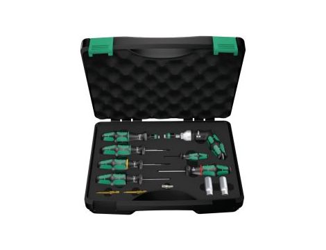 Wera - 7443/12 Zestaw do mocowania czujników ciśnienia w kołach samochodów, 12 części - 05074746001