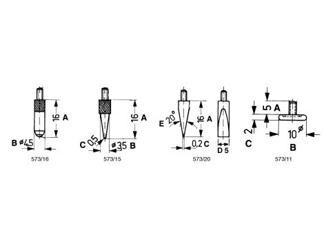 Limit - Końcówka pomiarowa do czujników zegarowych  16x4,5 mm - 53181004