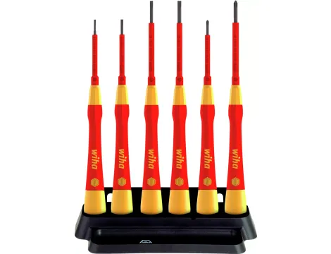 Wiha - wkrętak precyzyjny zestaw PicoFinish® electric płaski, Phillips 6-cz. - 42989
