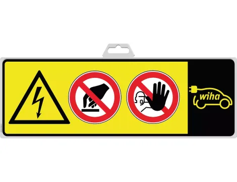 Wiha - 246-275 Tabliczka ostrzegawcza - strefa pracy  eMobility - 44357