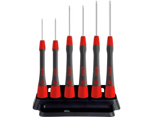 Wiha - zestaw wkrętaków precyzyjnych PicoFinish® sześciokątny z główką kulistą, 6-cz. z podstawką  - 42993