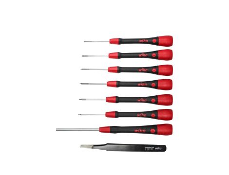 Wiha - zestaw wkrętaków precyzyjnych PicoFinish® mieszany 8-cz. wraz z pęsetą do urządzeń iPhone®/Apple®  - 42995