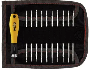 Wiha - wkrętak z trzonami wymiennym, dwustronnymi zestaw SYSTEM 4 ESD mieszany 11-cz.  - 31499