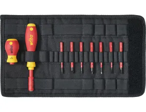 Wiha - wkrętak slimVario® i zestaw slimB mieszany, płaski, Phillips, Pozidriv, 9-cz. w torbie  - 41232