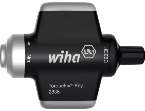 Wiha - wkrętak dynamometryczny z rękojeścią w kształcie klucza TorqueFix® Key z ustawionym na stałe momentem dokręcania  1,1 Nm, 4 mm - 38556