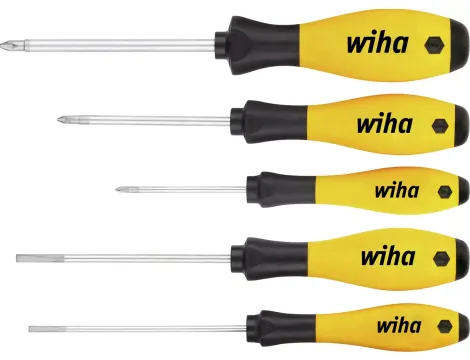 Wiha - zestaw wkrętaków SoftFinish płaski, Phillips 5-cz.  - 27252