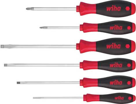 Wiha - zestaw wkrętaków SoftFinish płaski, Pozidriv 6-cz.  - 07153