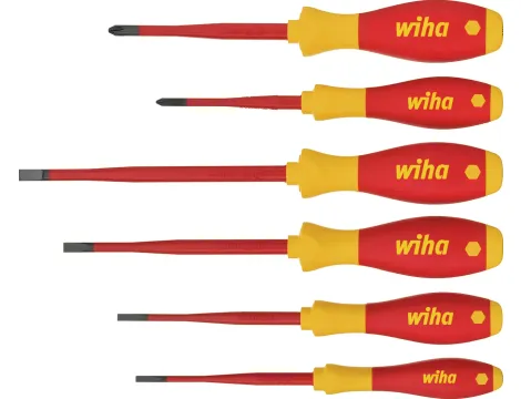 Wiha - zestaw wkrętaków SoftFinish electric slimFix płaski, Phillips 6-cz.  - 35389