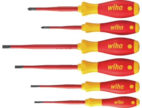 Wiha - zestaw wkrętaków SoftFinish electric slimFix płaski, Pozidriv 6-cz.  - 36455