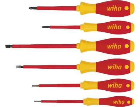 Wiha - zestaw wkrętaków SoftFinish electric płaski, Phillips 6-cz.  - 00833
