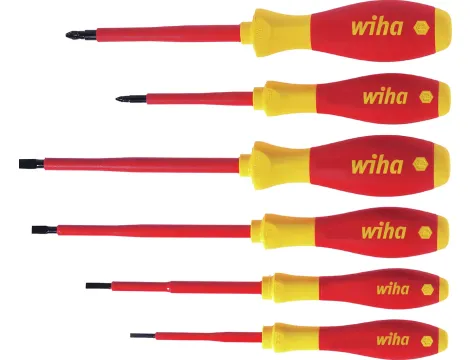 Wiha - zestaw wkrętaków SoftFinish electric płaski, Pozidriv 6-cz.  - 25477