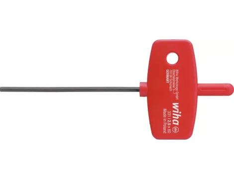 Wiha - klucz trzpieniowy z rękojeścią w kształcie klucza sześciokątny czerniony chemicznie  2 x 60 mm - 00895