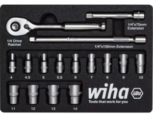 Wiha - 17 części, napęd 1/4