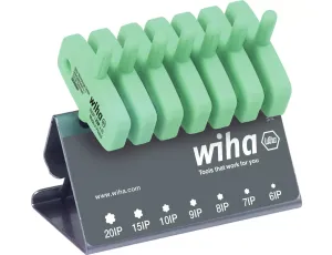 Wiha - klucz trzpieniowy z rękojeścią w kształcie klucza zestaw TORX PLUS® 7-cz. czerniony chemicznie, na stojaku warsztatowym  - 26261