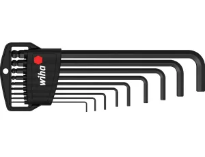 Wiha - zestaw kluczy trzpieniowych w uchwycie Classic sześciokątny z główką kulistą czerniony chemicznie 9-cz.  - 03879